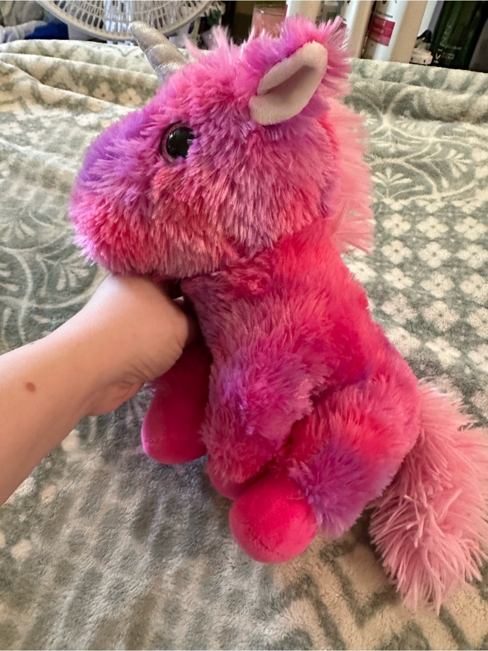 Plush Pink & Purple Unicorn Stuffed Toy - Soft Companion for Small Pets